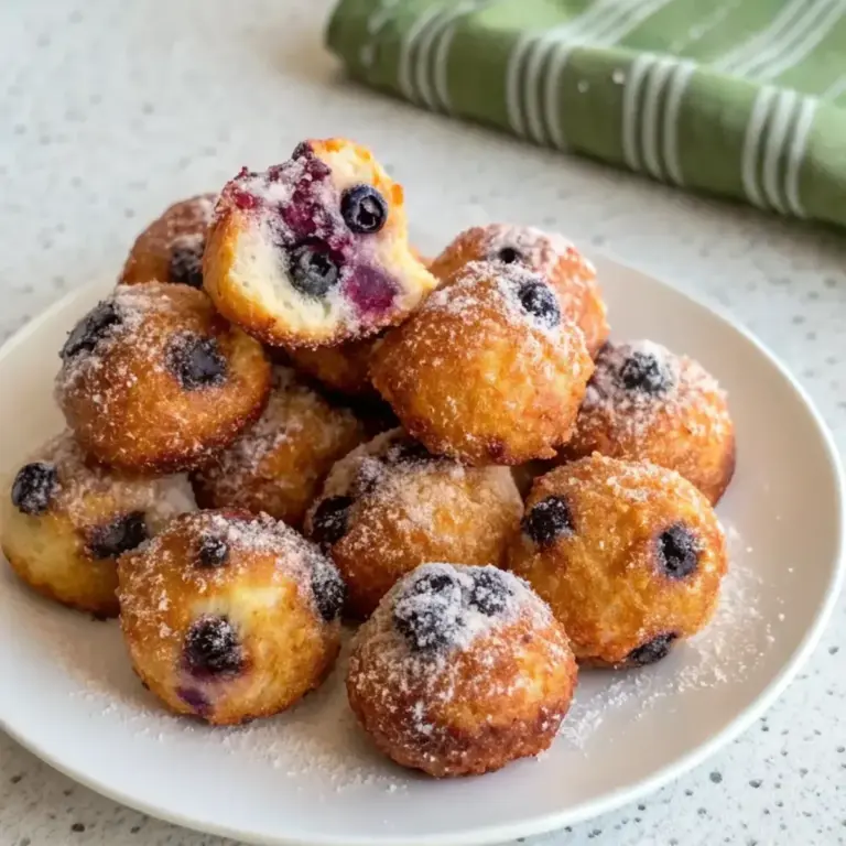 Air Fryer Blueberry Donut Holes - easy high protein recipe