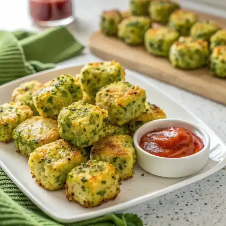 Cheesy Broccoli Tots Snack Recipe - easy high protein recipe