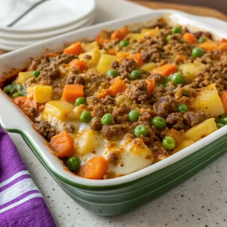 Cheesy Hobo Casserole Delight - easy high protein recipe