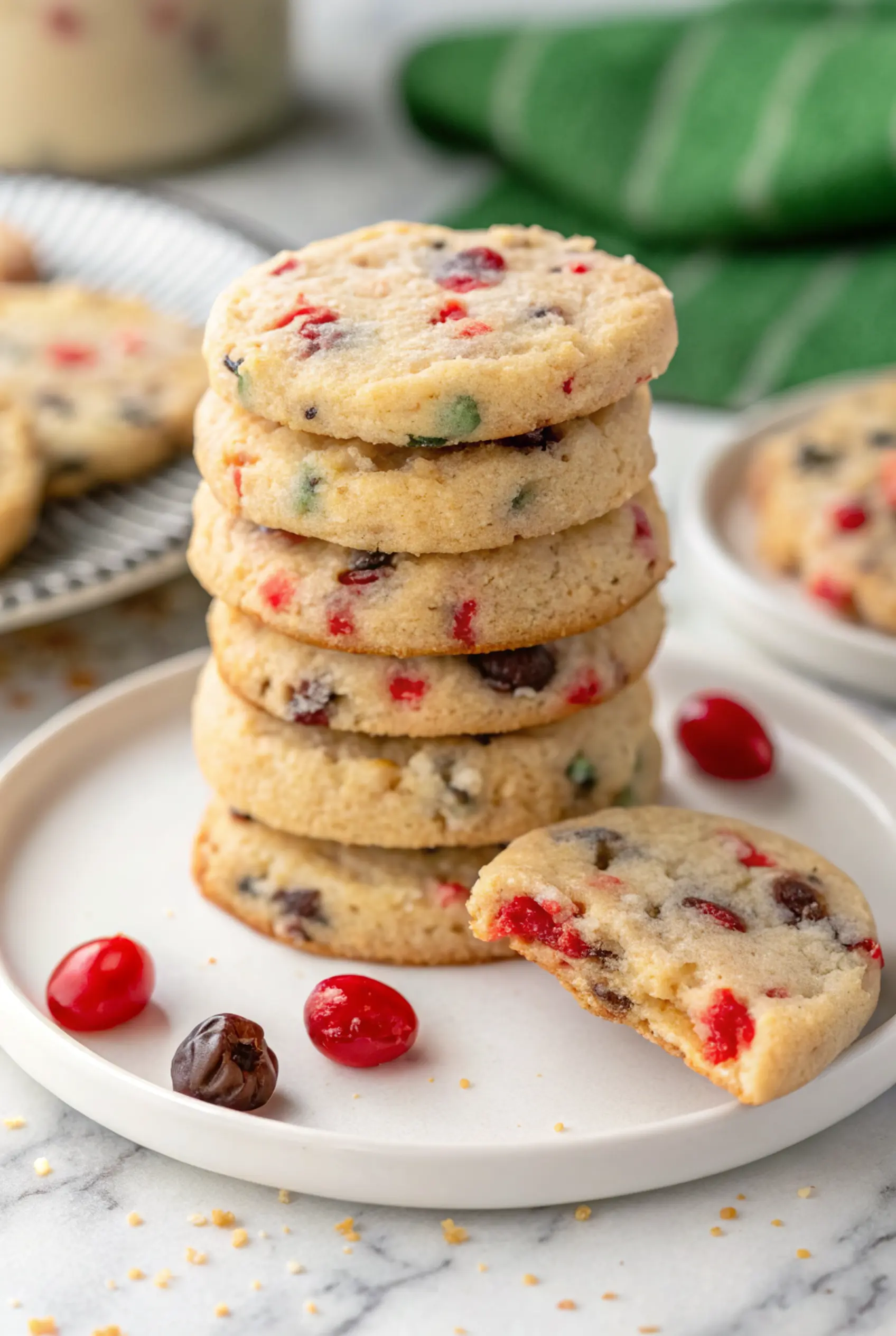 Christmas Maraschino Cherry Shortbread Cookies image1