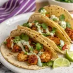 Cilantro Lime Cauliflower Tacos - easy high protein recipe