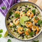 Cilantro Lime Shrimp and Rice - easy high protein recipe