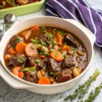 Classic Beef Bourguignon Stew Recipe - easy high protein recipe