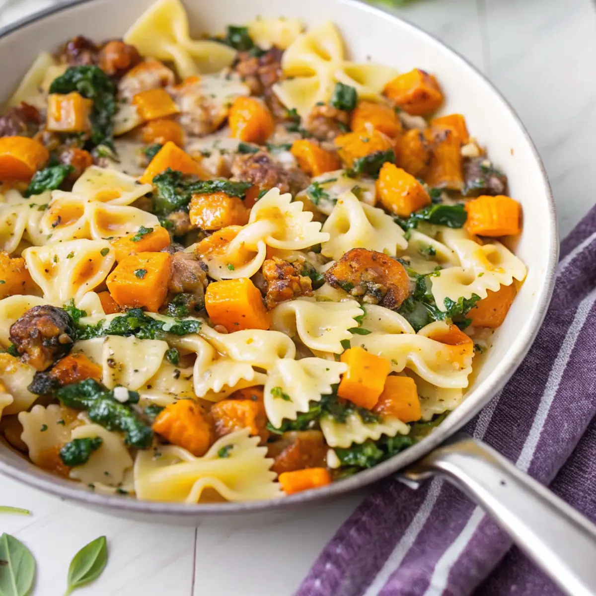 Creamy Butternut Squash Pasta Delight - easy high protein recipe
