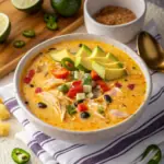 Creamy Chicken Enchilada Soup Delight - easy high protein recipe