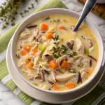 Creamy Chicken Wild Rice Soup - easy high protein recipe