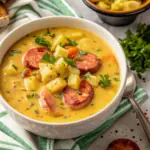 Creamy Kielbasa Potato Soup - easy high protein recipe