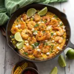 Creamy Shrimp and Corn Skillet - easy high protein recipe