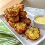 Crispy Cheesy Baked Zucchini Tots - easy high protein recipe