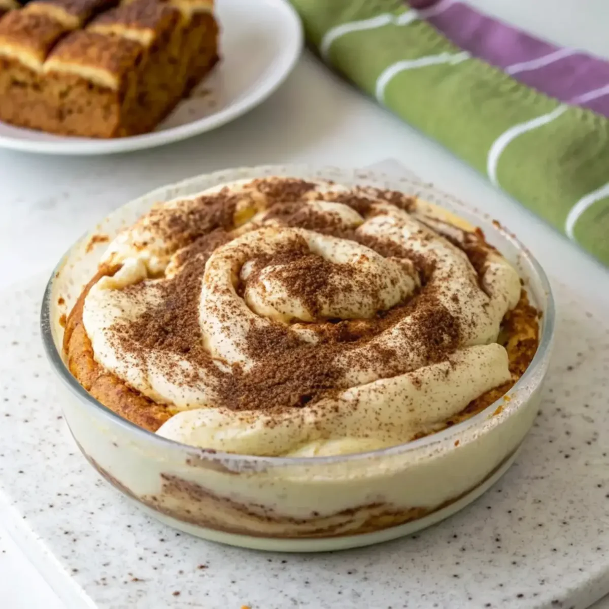 Delish Cinnamon Swirl Protein Cake - easy high protein recipe