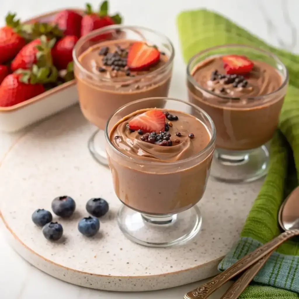 Easy Chocolate Protein Pudding Recipe, one of the high protein greek yogurt recipes on our list