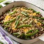 Easy Hamburger Green Bean Casserole - easy high protein recipe