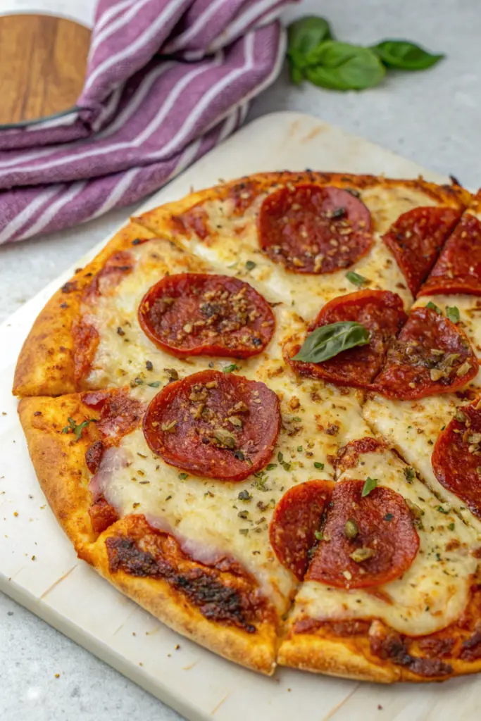 Easy High Protein Pizza Recipe, one of our 30g protein dinners