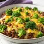 Easy Keto Hamburger Broccoli Skillet - easy high protein recipe