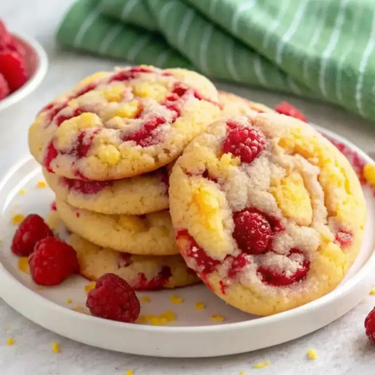 Easy Lemon Raspberry Cookies - easy high protein recipe