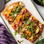 Easy Peach and Ricotta Flatbread - easy high protein recipe