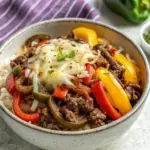 Easy Philly Cheesesteak Bowls - easy high protein recipe