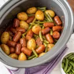 Easy Slow Cooker Potatoes and Lil Smokies - easy high protein recipe