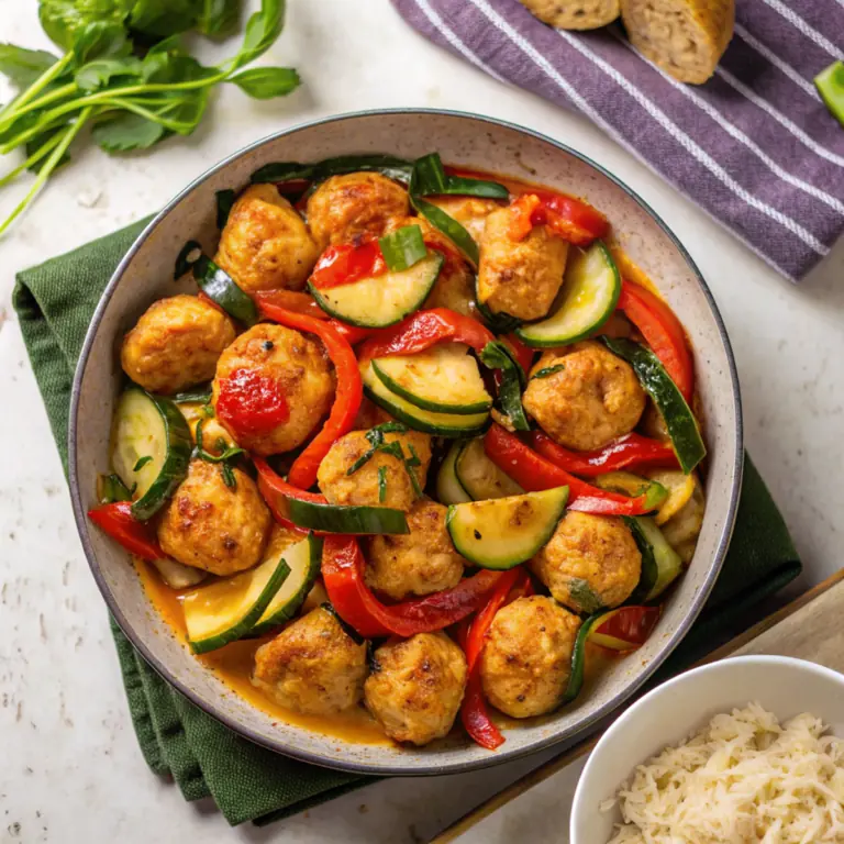 Easy Thai Chicken Meatballs Recipe - easy high protein recipe