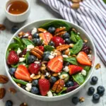 Fresh Strawberry Spinach Salad Delight - easy high protein recipe