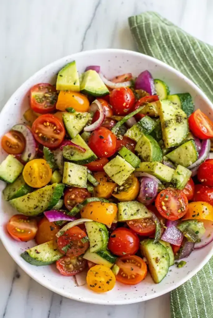 Fresh Tomato Cucumber Avocado Salad recipe