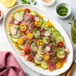 Fresh Tuna Crudo with Citrus Dressing - easy high protein recipe