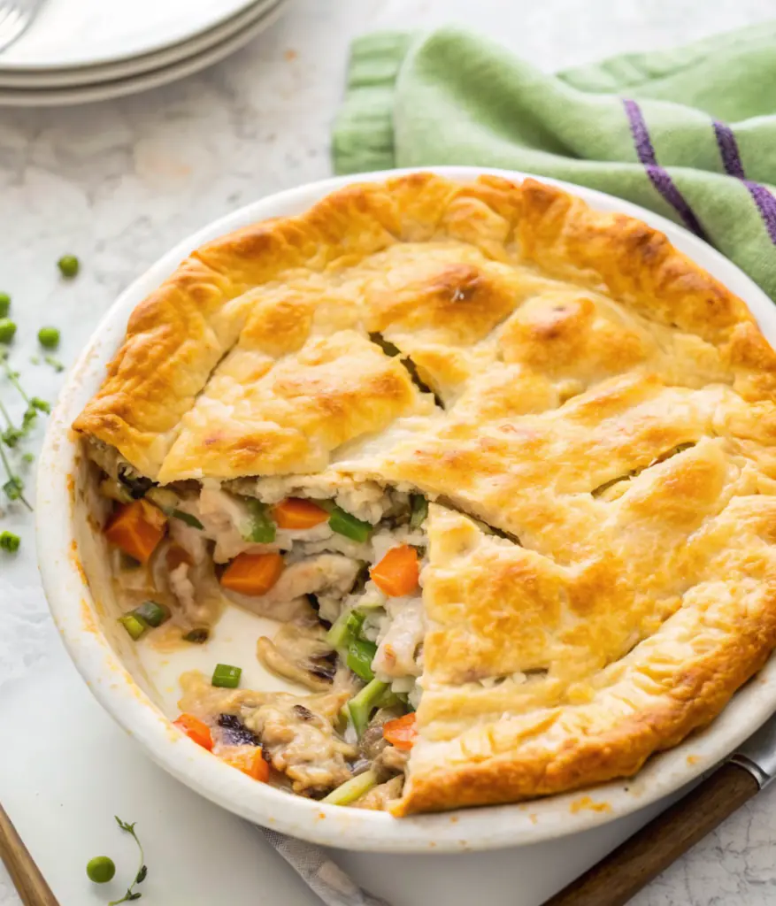 Healthy Chicken Pot Pie Casserole, one of our 30g protein dinners
