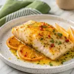 Orange Dijon Grilled Halibut - easy high protein recipe