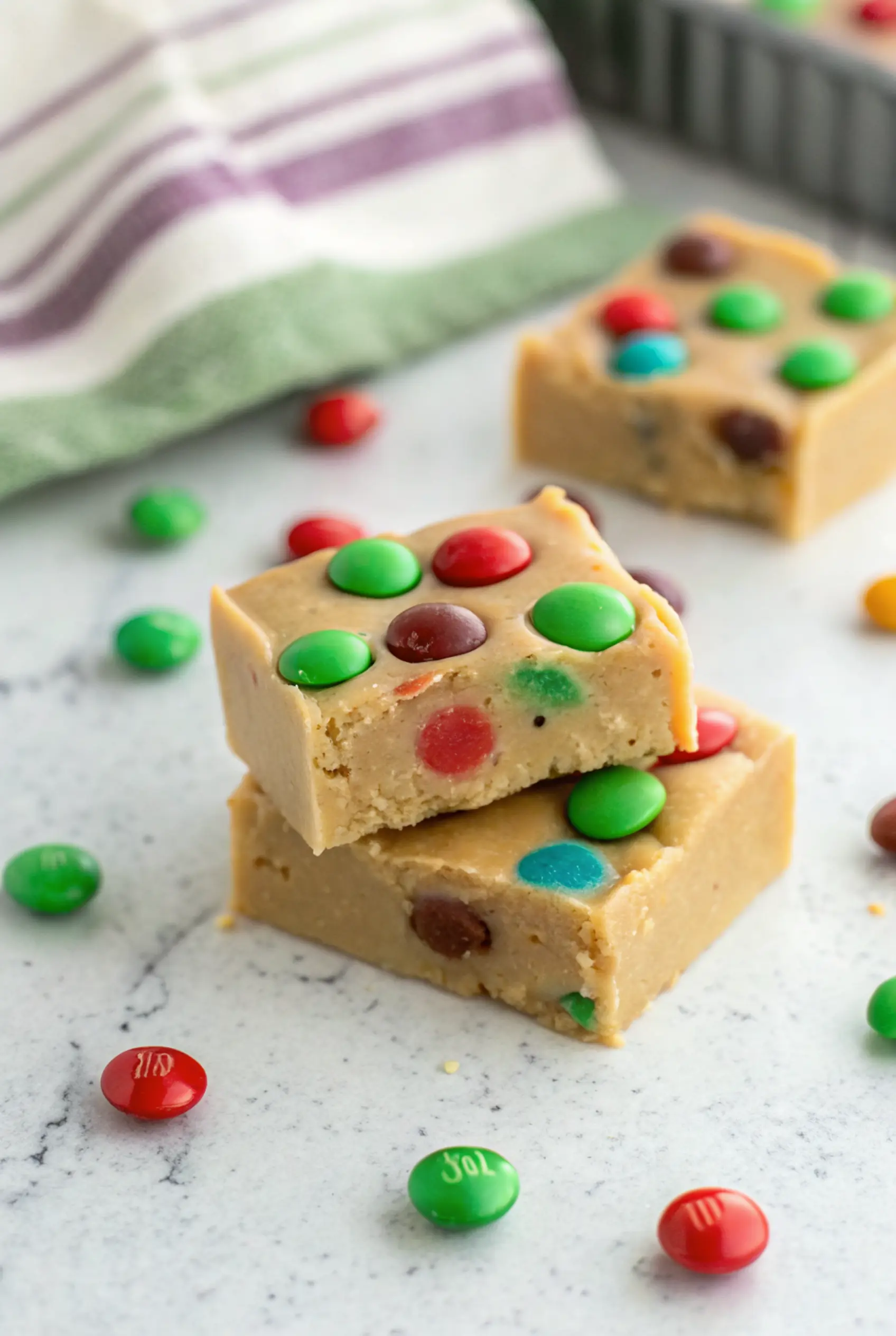 Peanut Butter Fudge with M&Ms image1