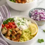 Quick Chicken Gyro Bowls - easy high protein recipe