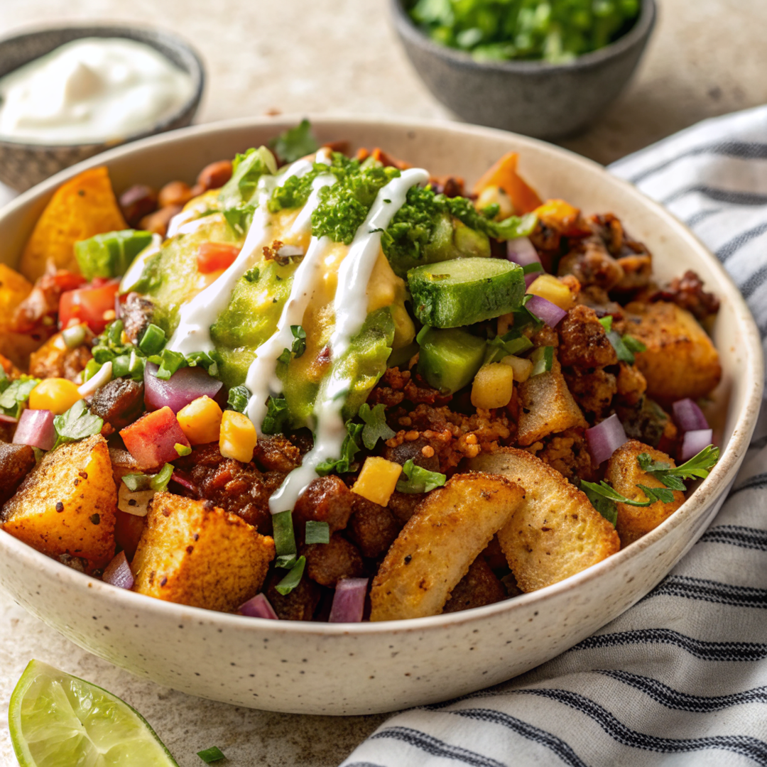 Quick Loaded Potato Taco Bowl image1