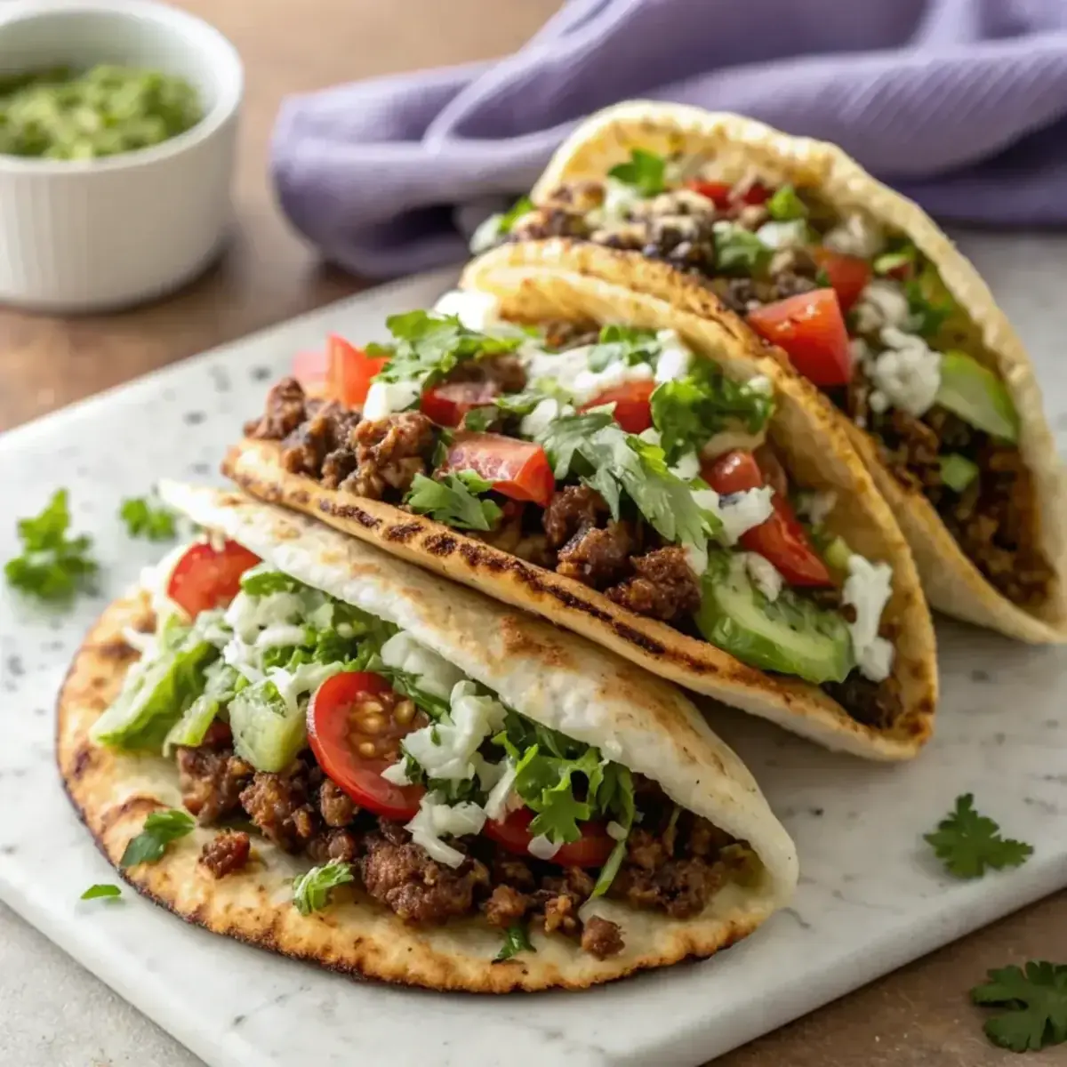 Quick Mediterranean Beef Pita Pockets - easy high protein recipe
