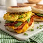 Spicy Chipotle Egg Breakfast Sandwiches - easy high protein recipe