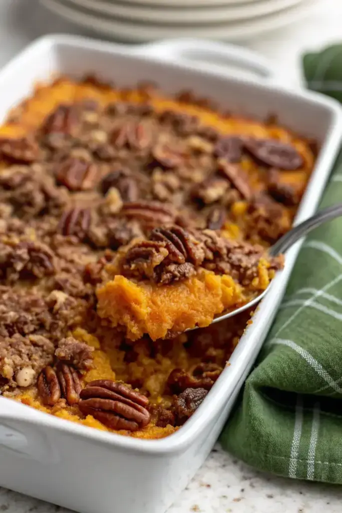 Sweet Potato Casserole Recipe, one of the christmas dessert recipes on our list