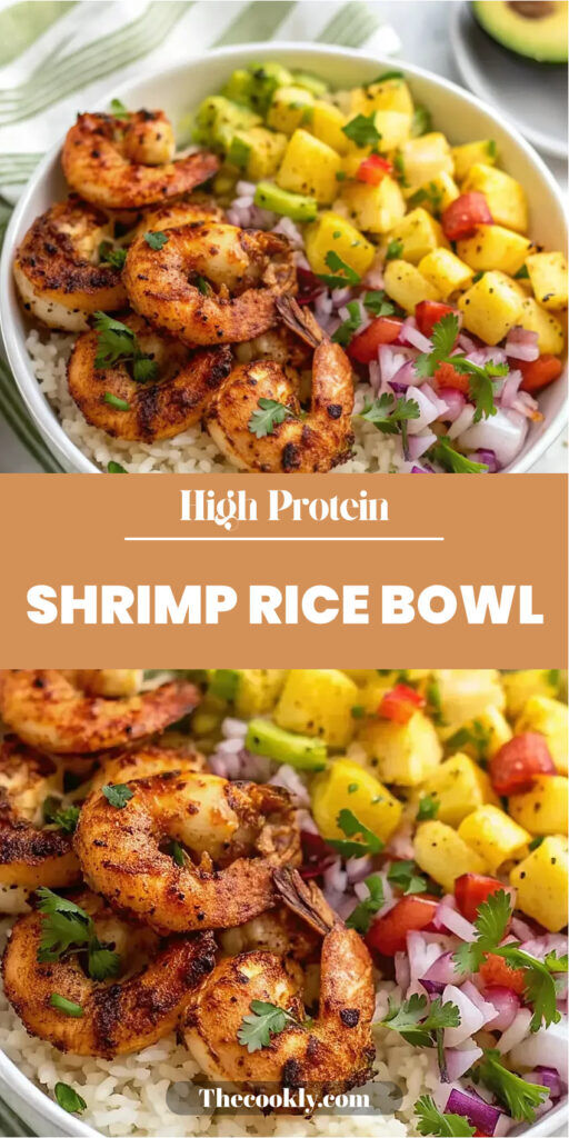 Shrimp Rice Bowl with Refreshing Pineapple Salsa