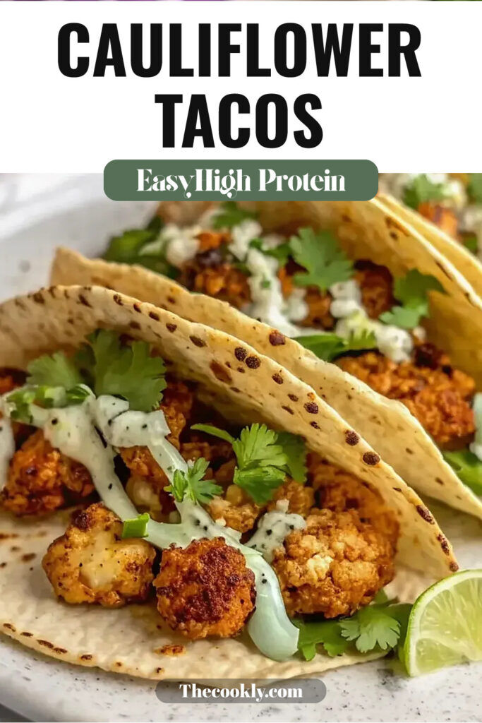 Crispy cilantro lime cauliflower tacos for a flavorful meal