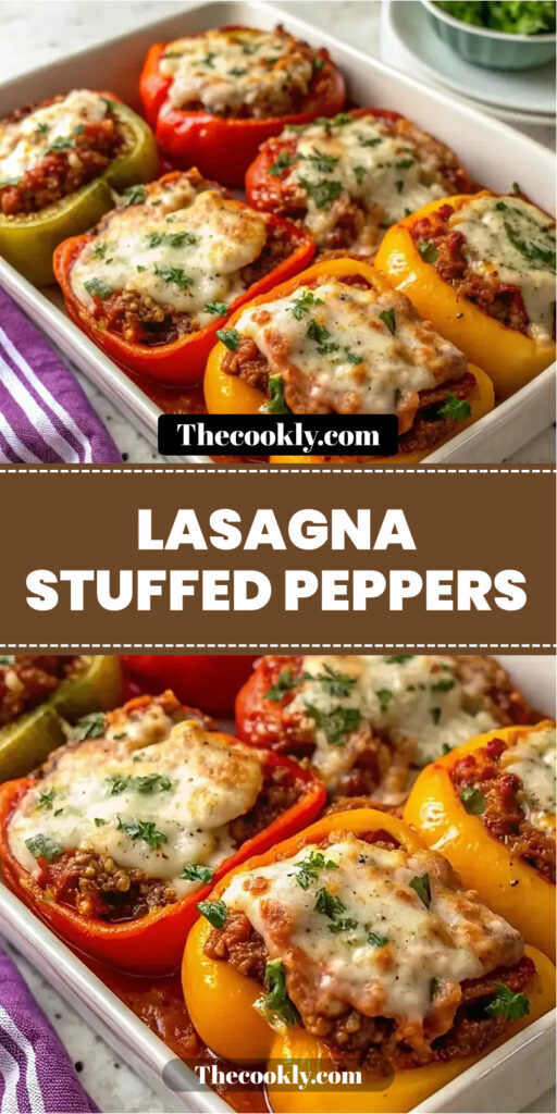 Low Carb Lasagna Stuffed Peppers for a Comforting Dinner