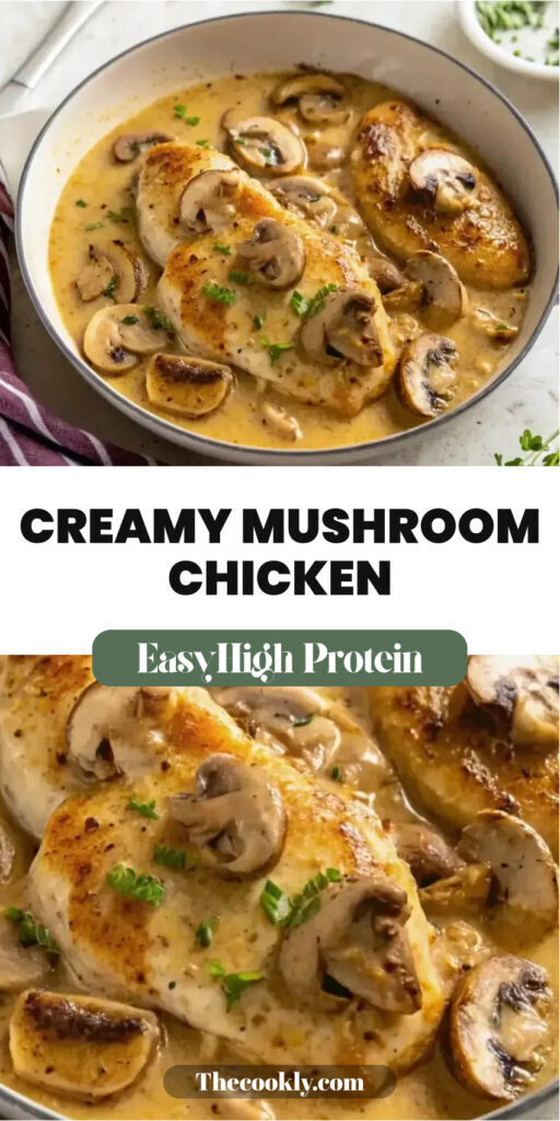 Creamy Mushroom Chicken Delight with Simple Ingredients